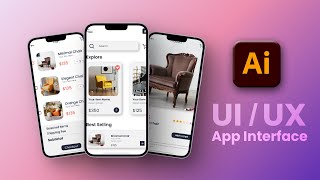 Illustrator CC Tutorial | Graphic Design | UI/UX Design App Interface screenshot 3