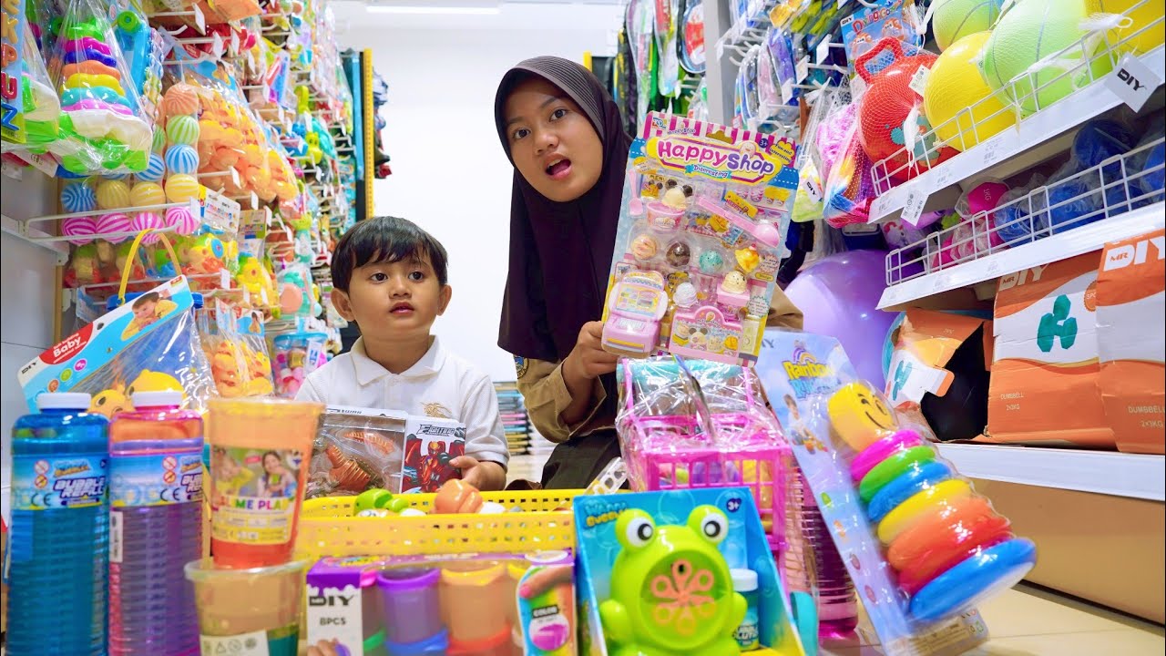 VLOG LUCU AZAM BELI MAINAN ES KRIM DAN SLIME 🥳