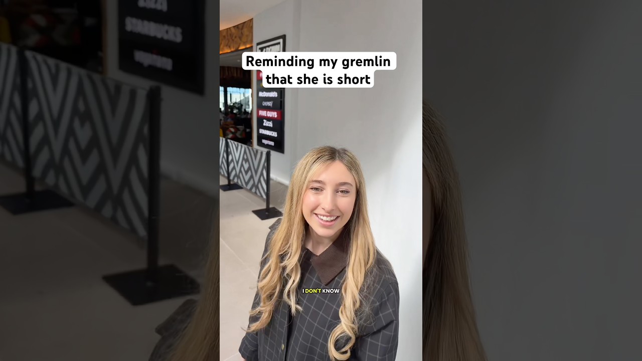 Reminding my gremlin that she is short #couple #prank #shorts