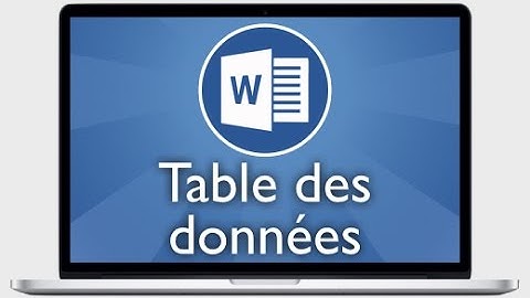Tutoriel Word 2013 - Afficher et mettre en forme la table de données d
