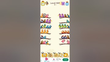 Bird sort color game Level 1137