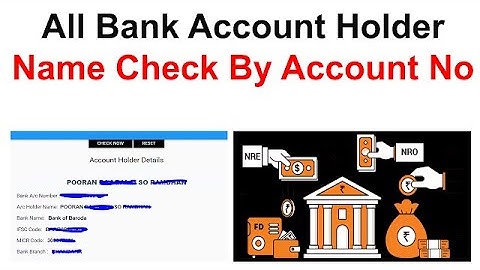 How to check in whose name the bank account number is || How to find the name of the bank account...