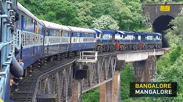 Dangerous & Thrilling Train Journey | Bangalore - Mangalore | Indian Railways
