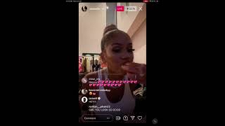 Saweetie eating on live after the BET awards