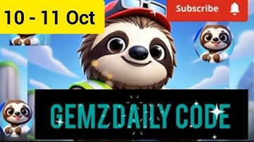 Gemz Daily Code 10 October | 10 Oct Gemz Daily Code | Gemz Daily Cipher Code | Today