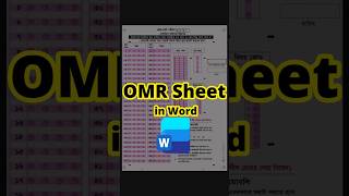 Bangla OMR Sheet Design in MS Word | Create OMR Answer Sheet Easily | Word Tutorial Bangla