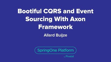Bootiful CQRS and Event Sourcing with Axon Framework