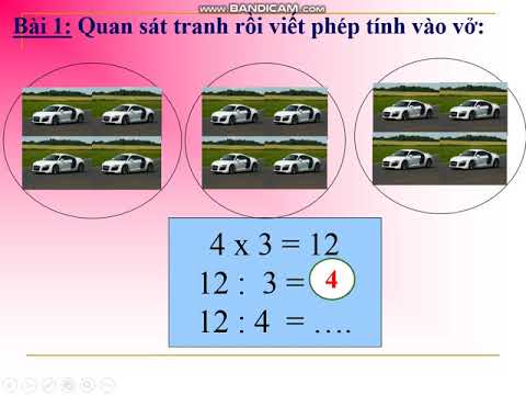 Toán lớp 2 bài Phép chia (Tuần 22)