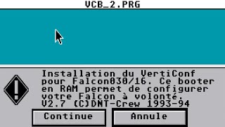 ATARI FALCON Verticonf Boot v2 7 PROBLEM By dnt crew ATARIMANIA COM SITE ST STE