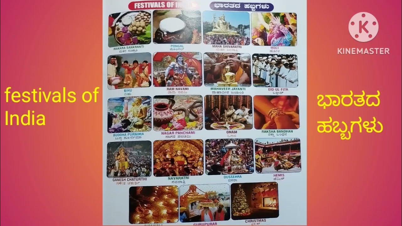 festivals of India in English and Kannada YouTube