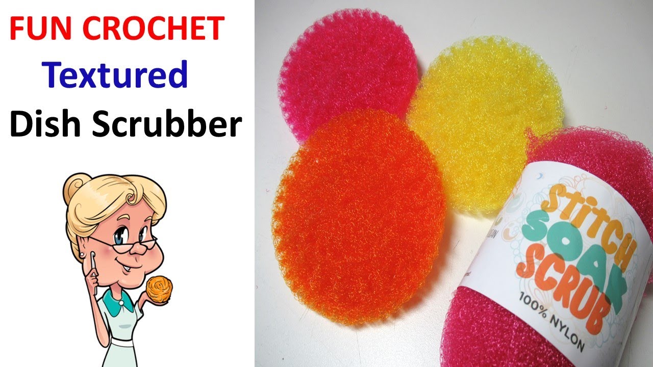 Fun Crocheted Textured Dish Scrubber / Scrubby / Scrubbie Tutorial  #LionBrand 