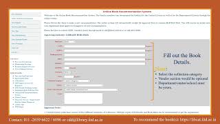 User Guide for Faculty Members to Recommend Library Books