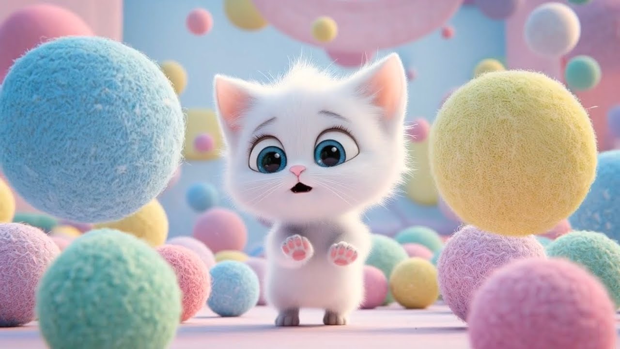 Whisker The Blue Cat and Wool Colourful Magic World | Cute Kitten Kids Videos | Cartoon