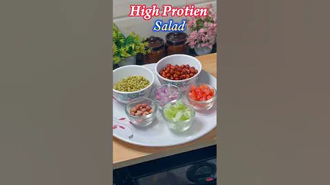 High protein salad#shorts​ #recipe​#healthy​#diet​#gym​ #protein​#youtubeshorts​#salad​ #fitness​