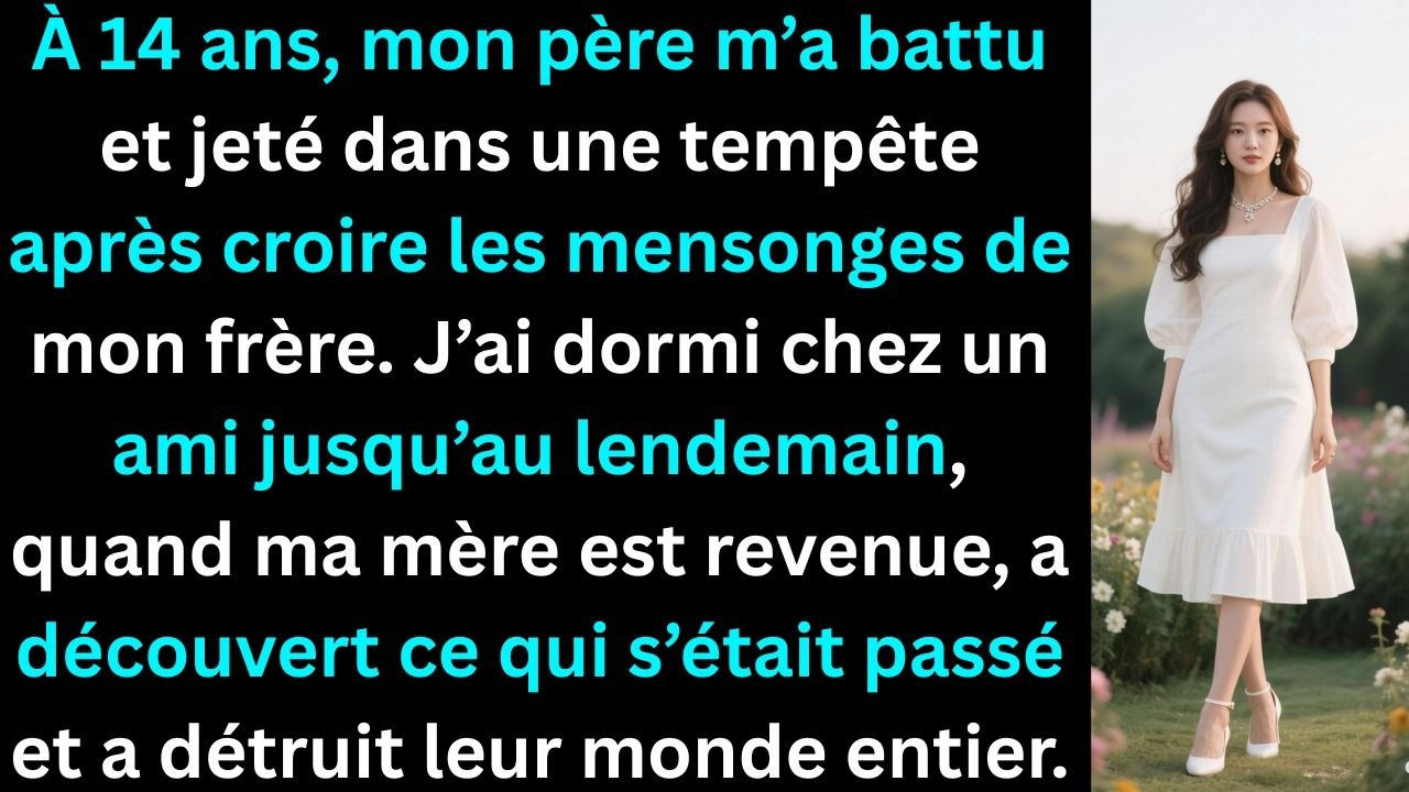 À 14 ans, mon père m’a battu et jeté dans une tempête après croire mon frère.