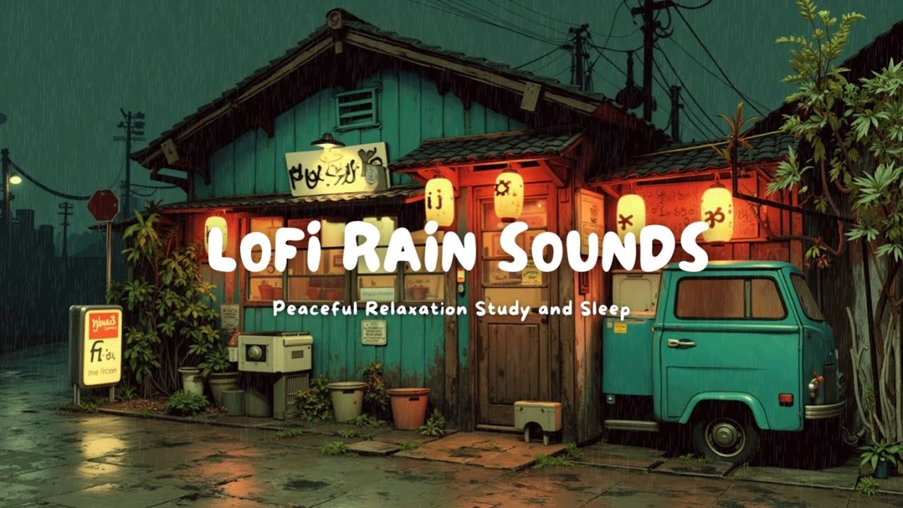 Ambient Lofi Rain Sounds and Chill Music for Peaceful Relaxation Study ...