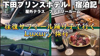 往復サフィール踊り子で行く　下田プリンスホテル　宿泊記　ファミリールーム　屋外テラス　2024年5月宿泊
