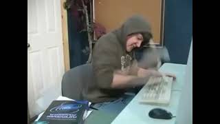 computer rage/ freak out/ office stress compilation reversed