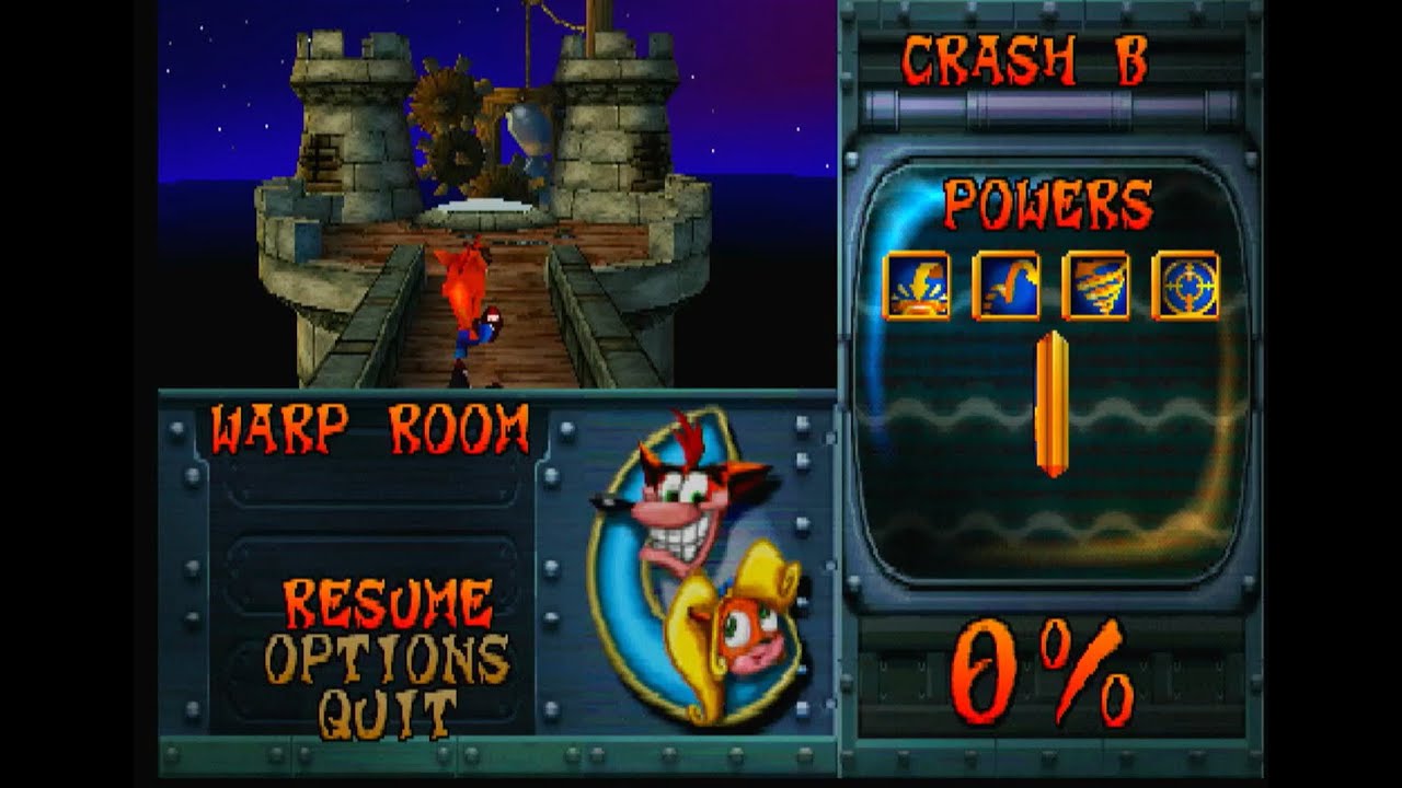 Crash Bandicoot 3Warped All Power Ups Glitch YouTube