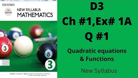 Oxford Mathematics 3, D3, NSM, Chapter no 1, Ex no 1A, Q no 1, #igcse #8thclass #olevels