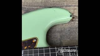 MyDream Partcaster Surf Green over Sunburst Izabella #boutiqueguitars #stratocaster #relicguitar