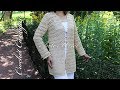 Long cardigan with sleeves – jacket crochet pattern