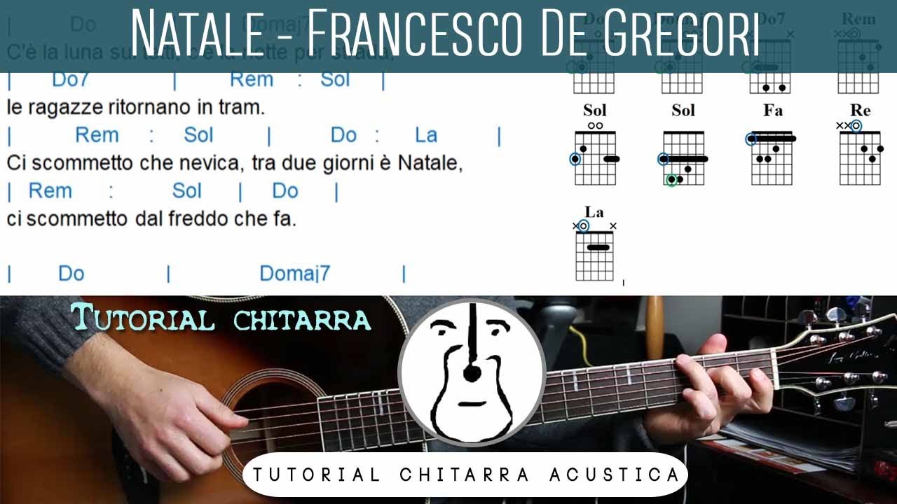 Natale (Francesco De Gregori) - Tutorial Chitarra Accordi - YouTube