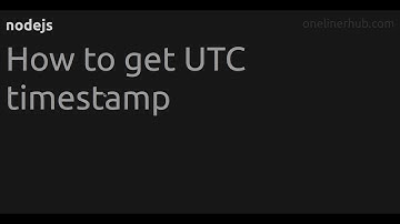 How to get UTC timestamp