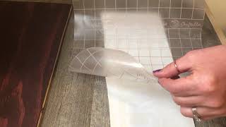 How to apply vinyl to stained wood | Idle Time Krafts