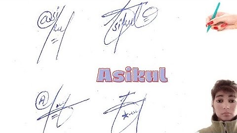 Asikul name signature with arooj