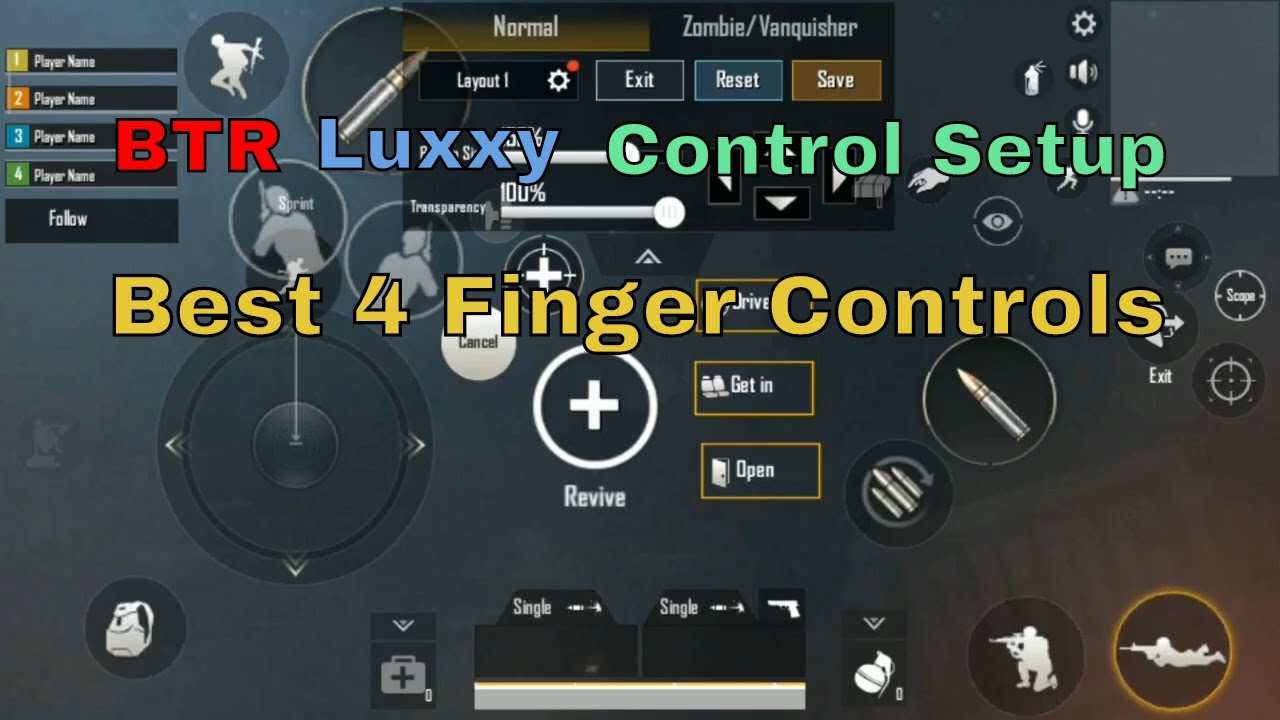 BTR LUXXY Controller Layout or Claw Setup | Best 4 Finger Claw Setup for PUBG Mobile | BTR LUXXY