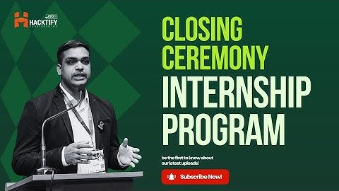 Penetration Testing Internship - Closing Ceremony