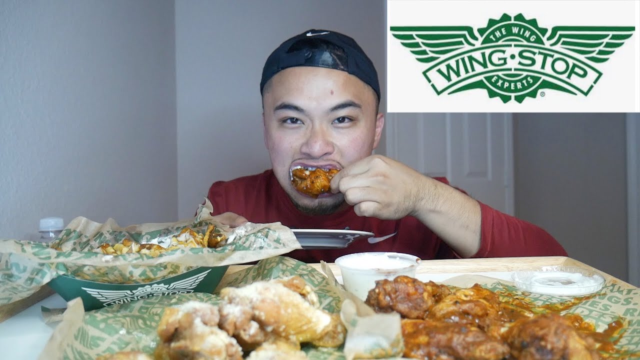 WINGSTOP MUKBANG! ATOMIC + GARLIC PARMESAN WINGS + VOODOO FRIES YouTube
