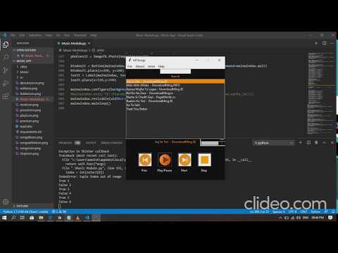Music app using python tkinter
