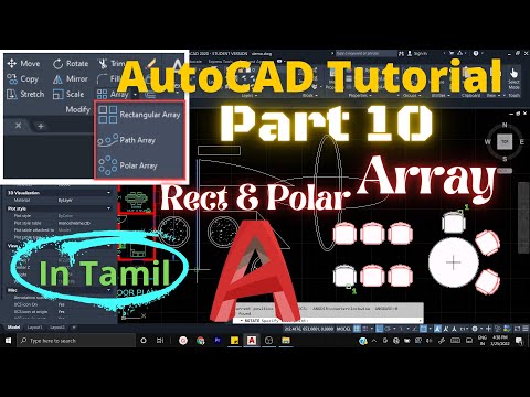 How to Use Array in AutoCAD - Explained in Tamil
