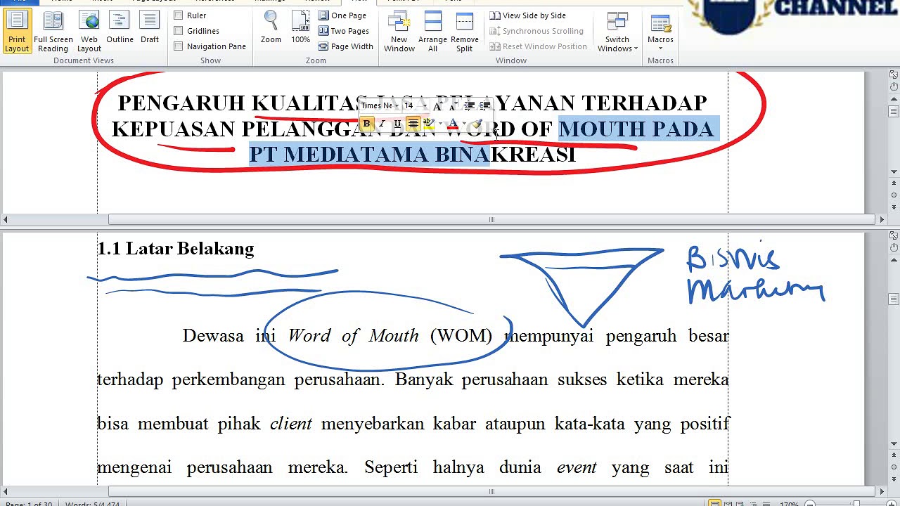 MEMBUAT LATAR BELAKANG 