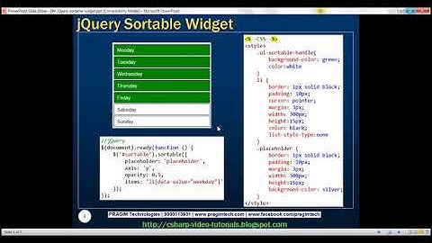 jQuery sortable widget
