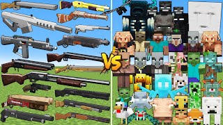 What TaCZ All ShotGun Can Defeat The Most Minecraft Mob and Bosses in Minecraft?