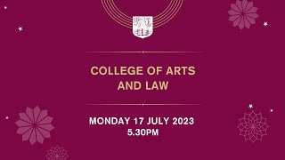 Summer Congregation J18: Monday 17th July 2023 5:30pm