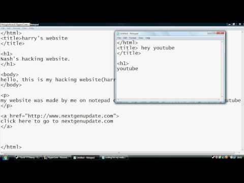 How to code a basic website using notepad