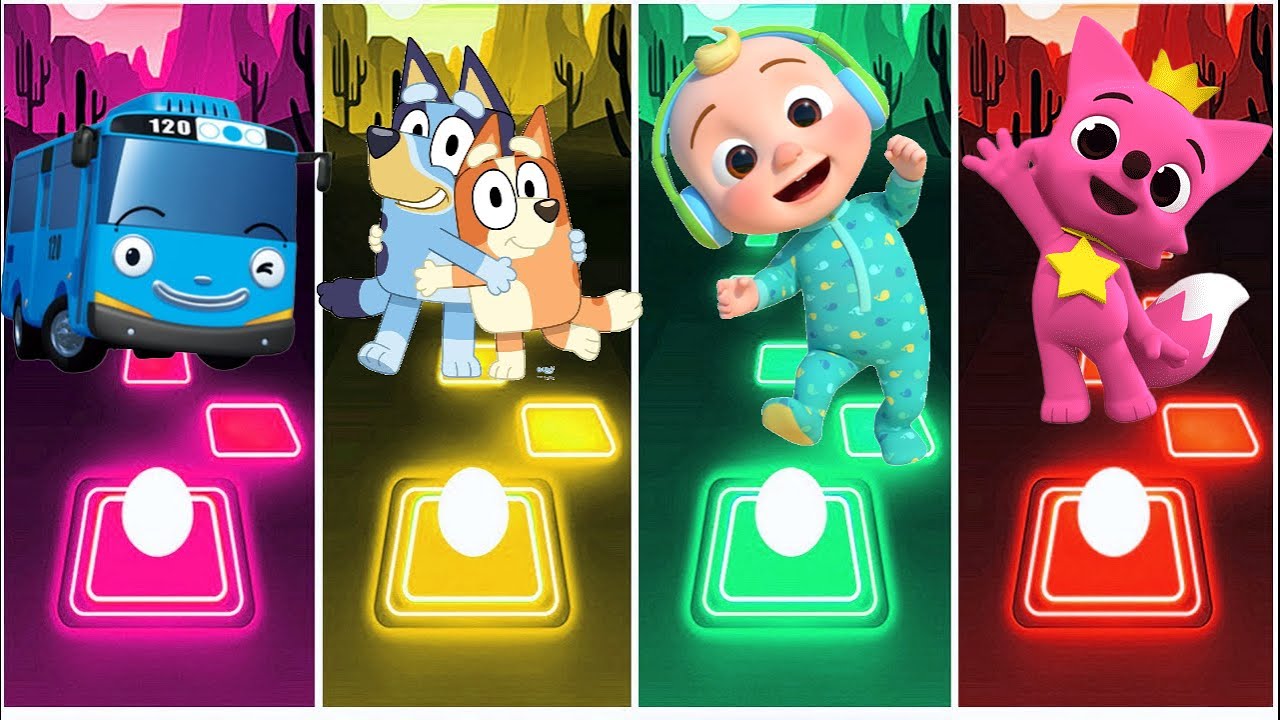 Tayo The Little Bus 🆚 Bluey Team 🆚 Cocomelon 🆚 Pinkfong.🎶 Who Best?