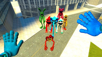 HUGE AND SCARY SMILING CREATURES FROM POPPY PLAYTIME KILL EVERYONE IN THEIR PATH - GARRY`S MOD