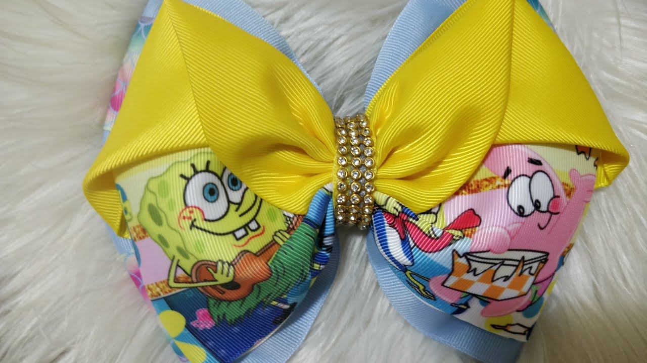 Moño Elena grande para niñas de listón de 7.5 o 3 pulgadas