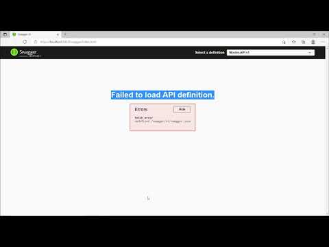 C# Failed Load API Definition (undefined /swagger/v1/swagger.json) Solved