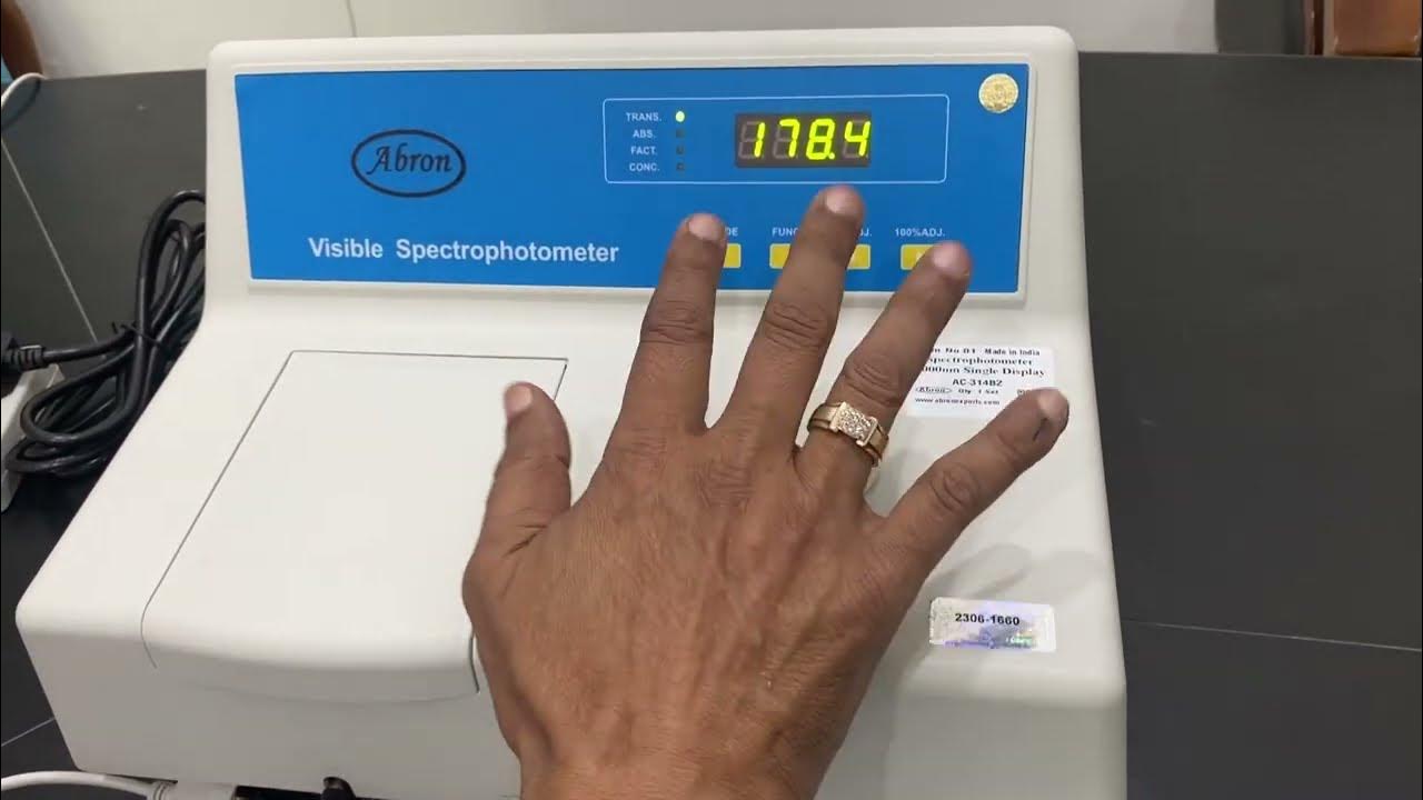 How to use H Abron spectrophotometer 320 1000nmx2nm visible range demo
