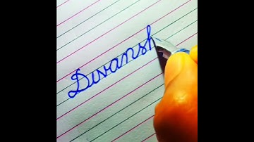 "Divanshi" Beautiful 😍 name in Cursive🤩#cursive #trending #viral #calligrapherambesh #shorts