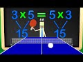 Multiplication Math Ping Pong - Commutative Property Math Videos