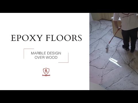 Metallic Epoxy Coating | Marble Design over Wood Sub-floor Tutorial