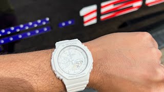 G-Shock Casio Limited Edition Full White ANALOG DIGITAL GMAS2100-7A Casio Oak 43mm