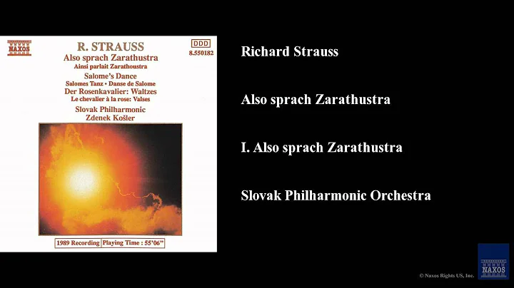 Richard Strauss, Also sprach Zarathustra, I. Also sprach Zarathustra